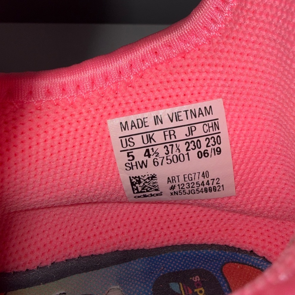 Adidas Pharrell Williams Human Race NMD Pink Sneakers Size 5 - Picture 5 of 5